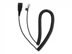 JABRA QD Cord to RJ10 coiled 0.5-2 meters for Lucent Callmaster V VI Cisco 79xx and PLX A22