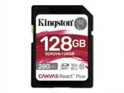 Kingston 128GB SDXC Canvas React Plus SDXC UHS-II 280R/100W U3 V60