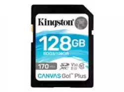 KINGSTON 128GB SDXC Canvas Go Plus 170R C10 UHS-I U3 V30