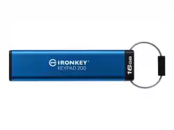 KINGSTON 16GB IronKey Keypad 200 FIPS 140-3 Lvl 3 Pending AES-256 Encrypted