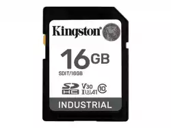 KINGSTON 16GB SDHC Industrial -40C to 85C C10 UHS-I U3 V30 A1 pSLC
