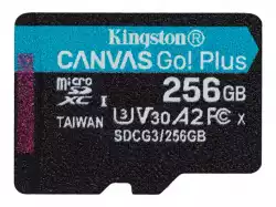 KINGSTON 256GB microSDXC Canvas Go Plus 170R A2 U3 V30 Single Pack w/o ADP