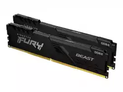 KINGSTON 32GB 3200MHz DDR4 CL16 DIMM Kit of 2 1Gx8 FURY Beast Black