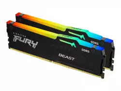 KINGSTON 32GB 6000MT/s DDR5 CL30 DIMM Kit of 2 FURY Beast RGB XMP