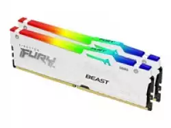KINGSTON 32GB 6000MT/s DDR5 CL30 DIMM Kit of 2 FURY Beast White RGB XMP