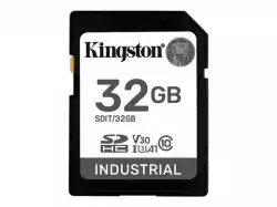 KINGSTON 32GB SDHC Industrial -40C to 85C C10 UHS-I U3 V30 A1 pSLC