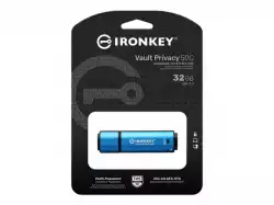 KINGSTON 32GB USB-C IronKey Vault Privacy 50C AES-256 Encrypted FIPS 197