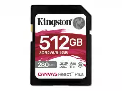 KINGSTON 512GB Canvas React Plus SDXC UHS-II 280R/150W U3 V60 for Full HD/4K
