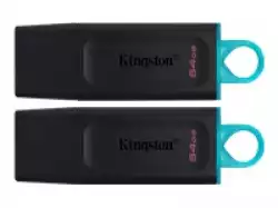 KINGSTON 64GB USB3.2 Gen 1 DataTraveler Exodia Black+Teal 2 Pieces