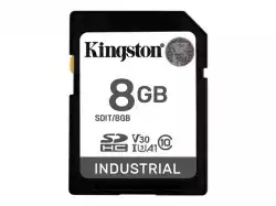KINGSTON 8GB SDHC Industrial -40C to 85C C10 UHS-I U3 V30 A1 pSLC KINGSTON 8GB SDHC Industrial -40C to 85C C10 UHS-I U3 V30 A1 pSLC