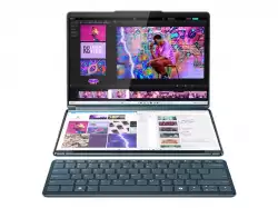 Лаптоп LENOVO YOGA Book 9 Intel Ultra 7 155U 2x13.3inch 2.8k OLED Touch 32GB DDR5 1TB PCIe W11P ENG keyboard Tidal Teal 2y