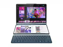 Лаптоп LENOVO YOGA Book 9 Intel Ultra 7 155U 2x13.3inch 2.8k OLED Touch 32GB DDR5 1TB PCIe W11P ENG keyboard Tidal Teal 2y