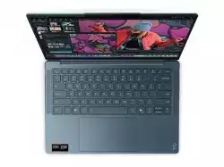 Лаптоп LENOVO Yoga Pro 7 AMD Ryzen AI 7 350 14.5inch 2.9K OLED 500N 90 32GB DDR5x 1TB PCIe NOOS Tidal Teal