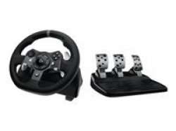 Logitech G920 Driving Force Racing Wheel, Xbox One, PC, 900° Rotation, Dual Motor Force Feedback, Adjustable Pedals, Leather