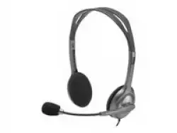 LOGITECH H110 Corded Stereo Headset - GRAY/SILVER - Dual Plug