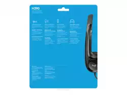 LOGITECH H390 Corded Headset - BLACK - USB