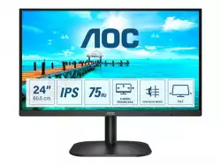 Монитор AOC 24B2XD 23.8inch IPS FHD 1920x1080 16:9 250nits 75Hz 1000:1 4ms VGA DVI Black Cable included