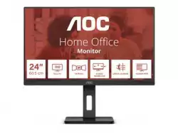 Монитор AOC 24E3QAF, 23.8" IPS WLED, 1920x1080@@75Hz, 4ms GtG, 300cd m/2, 1000:1, 20M:1 DCR, Adaptive Sync, FlickerFree, Low Blue Light, 2Wx2, Tilt, Height Adjust, Pivot, Swivel, D-SUB, HDMI, DP