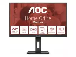 Монитор AOC 24E3QAF, 23.8" IPS WLED, 1920x1080@@75Hz, 4ms GtG, 300cd m/2, 1000:1, 20M:1 DCR, Adaptive Sync, FlickerFree, Low Blue Light, 2Wx2, Tilt, Height Adjust, Pivot, Swivel, D-SUB, HDMI, DP