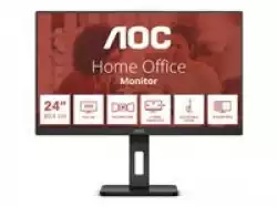 Монитор AOC 24E3QAF, 23.8" IPS WLED, 1920x1080@@75Hz, 4ms GtG, 300cd m/2, 1000:1, 20M:1 DCR, Adaptive Sync, FlickerFree, Low Blue Light, 2Wx2, Tilt, Height Adjust, Pivot, Swivel, D-SUB, HDMI, DP