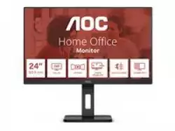 Монитор AOC 24E3QAF, 23.8" IPS WLED, 1920x1080@@75Hz, 4ms GtG, 300cd m/2, 1000:1, 20M:1 DCR, Adaptive Sync, FlickerFree, Low Blue Light, 2Wx2, Tilt, Height Adjust, Pivot, Swivel, D-SUB, HDMI, DP