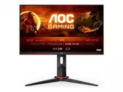 Монитор AOC 24G2ZU/BK 23.8inch TN Flat FHD 1920x1080 240Hz 1ms GtG FreeSync Premium USB HUB SPEAKERS DP 2xHDMI VESA 100x100 GAMING LINE