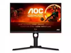 Монитор AOC 25G3ZM/BK, 24.5" VA WLED, 1920x1080@@240Hz, 1ms GtG, 0.5ms MPRT, 300cd m/2, 3000:1, 80M:1 DCR, AdaptiveSync, FlickerFree, Low Blue Light, Tilt, Height Adjust, Pivot, Swivel, 2xHDMI, DP, USB hub