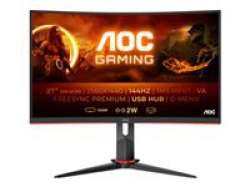 Монитор AOC CQ27G2U/BK 27 Curved 1500R VA, 16:9, WLED, 2560x1440 144Hz , 4ms, 1ms, 250 cd/m2, 3000:1 (80M:1 dynamic), 178/178, sRGB 120 ,