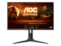 Монитор AOC CQ27G2U/BK 27 Curved 1500R VA, 16:9, WLED, 2560x1440 144Hz , 4ms, 1ms, 250 cd/m2, 3000:1 (80M:1 dynamic), 178/178, sRGB 120 ,