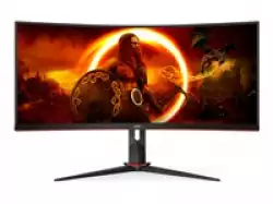 Монитор AOC CU34G2XP/BK, 34" Curved 1500R VA, WLED, 3440x1440@@180Hz, 1ms GtG, 1ms MPRT, 430 cd/m2, 4000:1, 80M:1 DCR, Tilt, Height Adjust, Swivel, 2xHDMI, 2xDP, USB hub