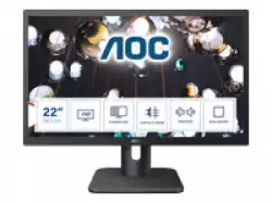 Монитор AOC LED 22E1D (21.5“, 16:9, 1920x1080, 20M:1, 1000:1, 250 cd/m2, 2ms, VGA, DVI, HDMI, Audio out, Speakers, Tilt, Vesa) Black, 3y