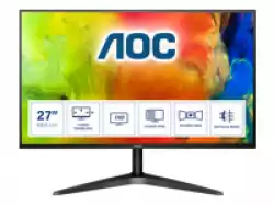 Монитор AOC LED 27B1H (27'' WLED IPS Panel, Slim bezel, 1920x1080, 60 Hz, 9ms, 250cd/m2, 1000:1, 178 º /178 º, VGA, HDMI), Black, 3Y