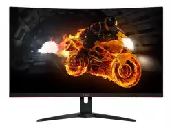 Монитор AOC LED CQ32G1 2K Curved Gaming (32“, 16:9, 2560x1440, VA, 144Hz, 300 cd/m², 3000:1, 80M:1, 1 ms, 178/178°, VGA, 2xHDMI, DP, Audio , Tilt, VESA, Ergonomic, Borderless) Black-Red, 3y