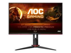 Монитор AOC Q27G2U/BK 27 VA WLED 2560x1440 144Hz sRGB Coverage 121 1 ms 250 cd/m 178/178 º Removable stand VESA 2xHDMI DP USB hub