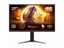 Монитор AOC U27G4XM, 27" Fast IPS MiniLED, 3840x2160@@160Hz, 1ms GtG, 1200cd/m2, 1000:1, 80M:1 DCR, Adaptive Sync, FlickerFree, Low Blue Mode, Tilt, Height Adjust, Pivot, Swivel, HDMI, DP, USB hub