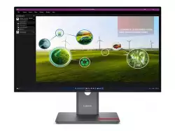 Монитор Lenovo ThinkVision P27q-40 27" IPS, WLED, 2560x1440, 16:9, 4ms, 24Hz - 120Hz, 350 cd/m2, 1500:1, HDMI, DP, 3x USB-A , 1x USB-C, 1x USB-B, Tilt, Swivel, Pivot, Height Adjust Stand