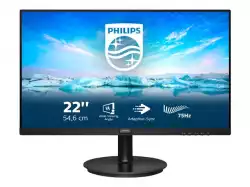 Монитор PHILIPS 222V8LA/00 21.5inch VA LCD FHD 1920x1080 16:9 3000:1 250cd/m2 75Hz 4ms GtG VGA HDMI 1.4 DP1.2 3 year warranty