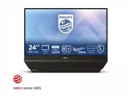 Монитор PHILIPS 24B2D5300/00 23.8inch FHD 120Hz IPS Flat Fixed Swivel 180 degree DUAL-sided DualView 65W TUV EyeSafe certified USB