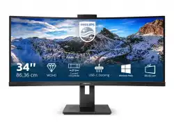 Монитор PHILIPS 346P1CRH/00 34inch USB-C DOCKING DISPLAY 3440x1440 CURVED VA 5ms GtG HAS USB-C/DP In+Out/HDMI RJ45 USB HUB Speakers VESA