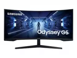 Монитор Samsung LC34G55T, 34" CURVED VA, 1000R, 165 Hz, 1 ms MPRT, 21:9, 3440 x 1440, HDR10, 250 cd/m2, 2500:1 Contrast, Mega DCR, Eye Saver, Flicker Free, FreeSync Premium, Black Equalizer, Low Input Lag, DP 1.4, HDMI 2.0, Headphone, 178°/178°, Black