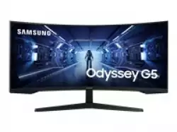 Монитор Samsung LC34G55T, 34" CURVED VA, 1000R, 165 Hz, 1 ms MPRT, 21:9, 3440 x 1440, HDR10, 250 cd/m2, 2500:1 Contrast, Mega DCR, Eye Saver, Flicker Free, FreeSync Premium, Black Equalizer, Low Input Lag, DP 1.4, HDMI 2.0, Headphone, 178°/178°, Black