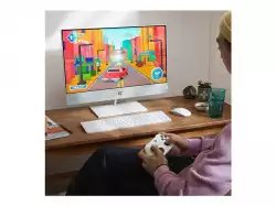 Настолен Компютър HP Pavilion All-In-One Intel Core i7-13700T 27inch FHD Glossy IPS Touch 16GB RAM 1TB SSD FREE DOS Snowflake White (BG)
