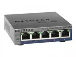 NETGEAR 5-Port Gigabit Plus Ethernet Switch - Desktop - unmanaged - fanless