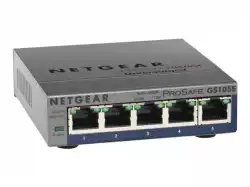 NETGEAR 5-Port Gigabit Plus Ethernet Switch - Desktop - unmanaged - fanless