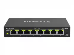 NETGEAR 8-Port Gigabit Ethernet Smart Managed Plus Switch for SMB Metal Case Desktop Fanless                          