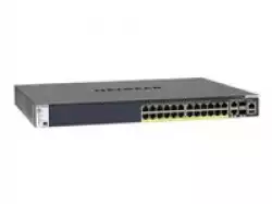 NETGEAR M4300-28G-PoE+ 1000W PSU Stackable Managed Switch mit 24x1G PoE+ + 4x10G incl. 2x10GBASE-T + 2xSFP+ Layer 3