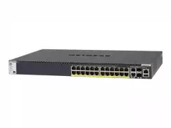 NETGEAR M4300-28G-PoE+ 550W PSU Stackable Managed Switch with 24x1G PoE+ + 4x10G incl. 2x10GBASE-T + 2xSFP+ Layer 3                          