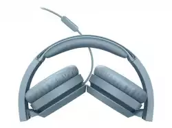 PHILIPS Headphones with mic blue 32mm speaker drivers for powerful and dynamic sound