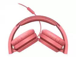 PHILIPS Headphones with mic pink 32mm speaker drivers for powerful and dynamic sound