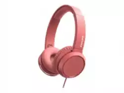 PHILIPS Headphones with mic pink 32mm speaker drivers for powerful and dynamic sound